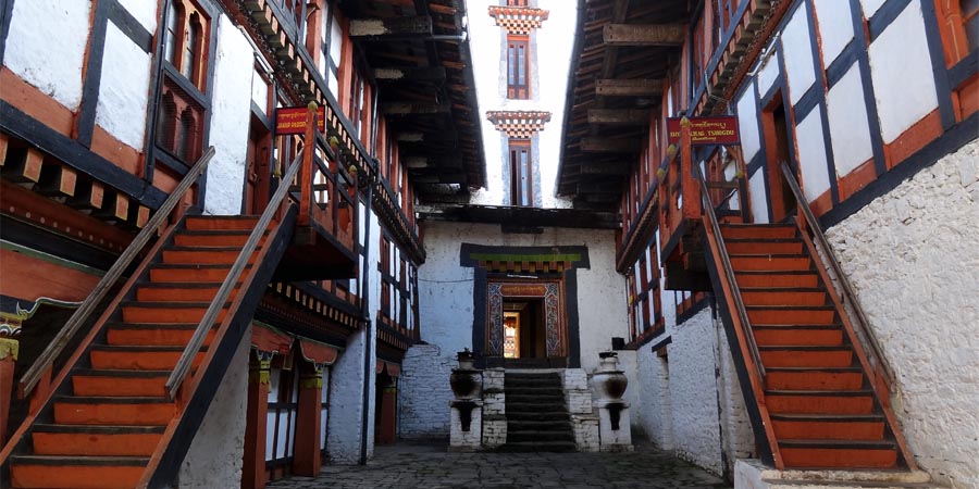 Jakar Dzong Bumthang Courtyard